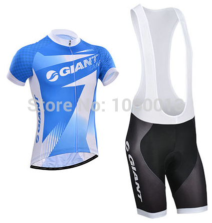 ? Ŭ /  Ƿ / 2014 ̾Ʈ   ª Retail Ŭ  + ι ݹ/ Professional Cycling Wear/Bicycle Clothes/2014 Giant blue Team Short Sleeve Cycl